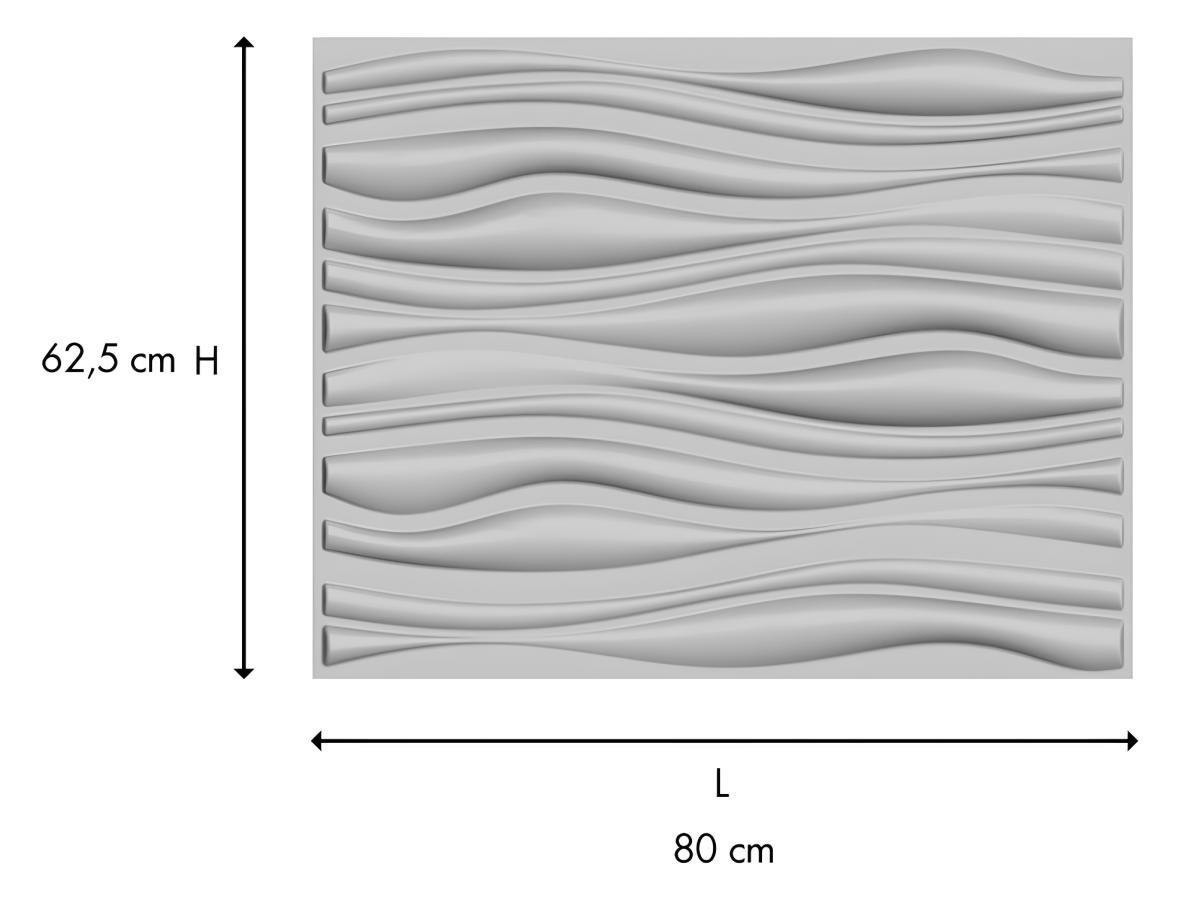 Vente-unique Panneau mural 3D à  peindre pack de 3m² lot de 6 pièces ONDIA  