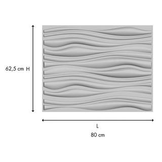 Vente-unique Panneau mural 3D à  peindre pack de 3m² lot de 6 pièces ONDIA  