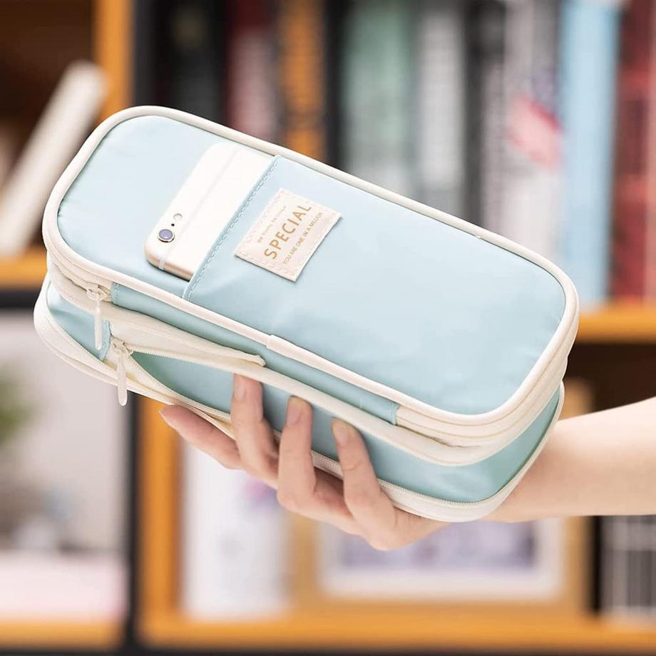 Only-bags.store Trousse à crayons, Trousse à crayons de grande capacité, Trousse à crayons durable, Trousse à crayons à fermeture éclair  