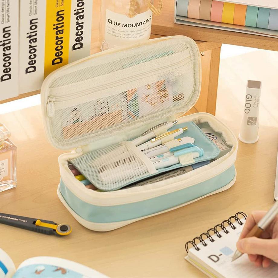 Only-bags.store Trousse à crayons, Trousse à crayons de grande capacité, Trousse à crayons durable, Trousse à crayons à fermeture éclair  