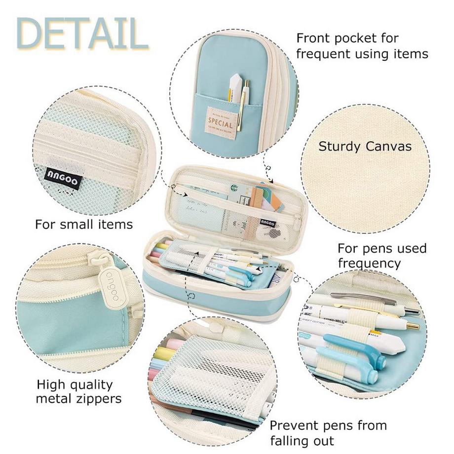 Only-bags.store Trousse à crayons, Trousse à crayons de grande capacité, Trousse à crayons durable, Trousse à crayons à fermeture éclair  