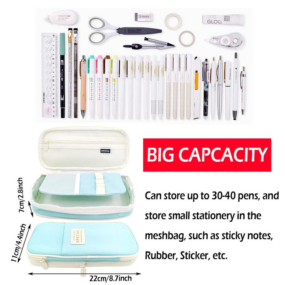Only-bags.store Trousse à crayons, Trousse à crayons de grande capacité, Trousse à crayons durable, Trousse à crayons à fermeture éclair  