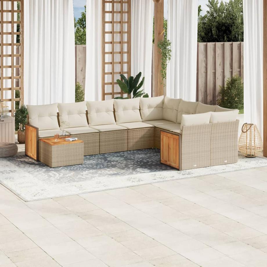VidaXL Ensemble de canapés de jardin rotin synthétique  