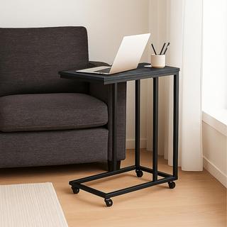 Northix C-förmiger Beistelltisch mit Rädern  