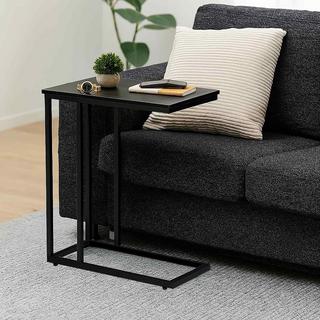 Northix C-förmiger Beistelltisch mit Rädern  