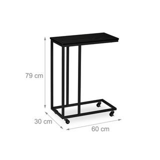 Northix C-förmiger Beistelltisch mit Rädern  