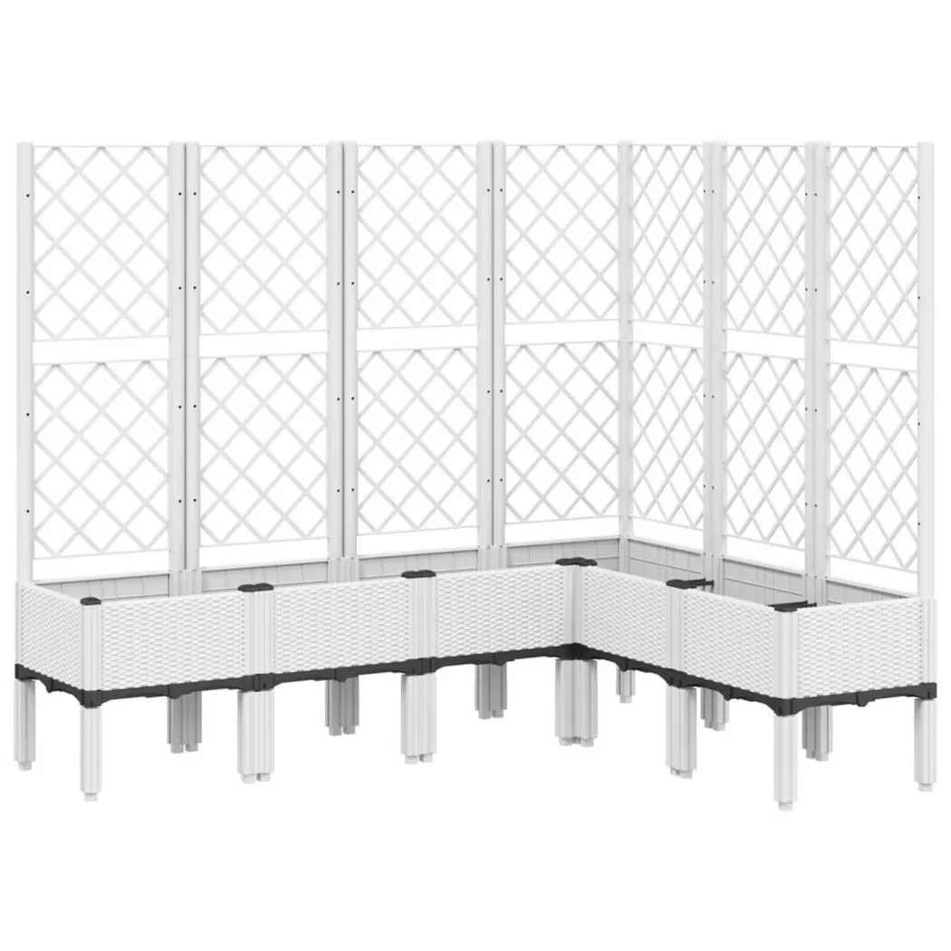 VidaXL - Jardinière polypropylène, One Size, Blanc