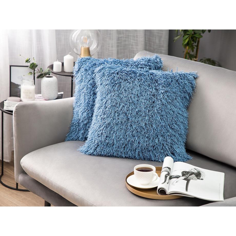 Beliani Dekokissen 2er Set aus Polyester Modern CIDE  