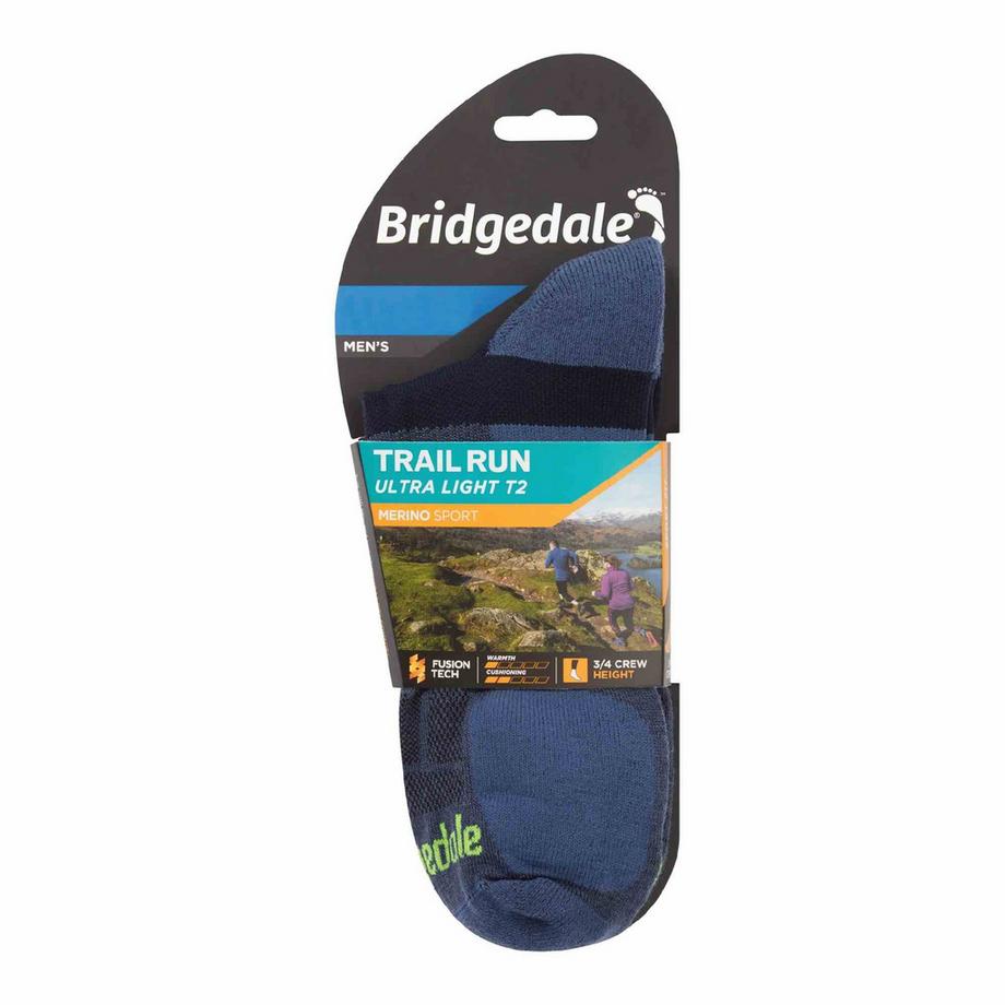 Bridgedale  Trail Running Ultralight T2 Merinowolle Sport 45385 Crew Socken 