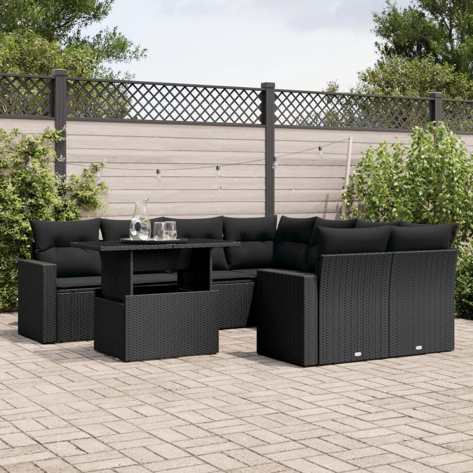 VidaXL set divano da giardino Polirattan  