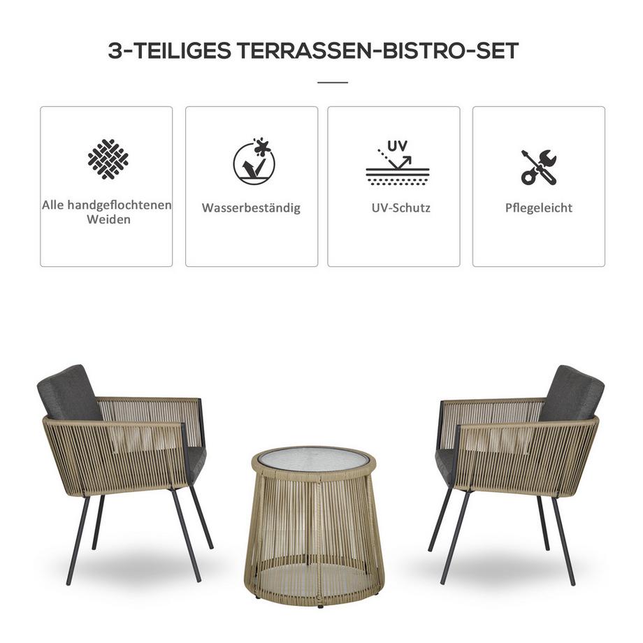 Outsunny Ensemble de meubles de jardin  