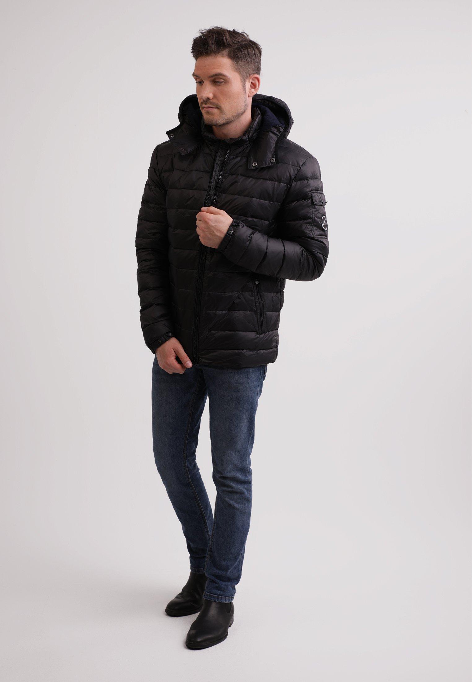 CASH-MERE.CH Daunenjacke mit Kapuze Kaschmirfutter  