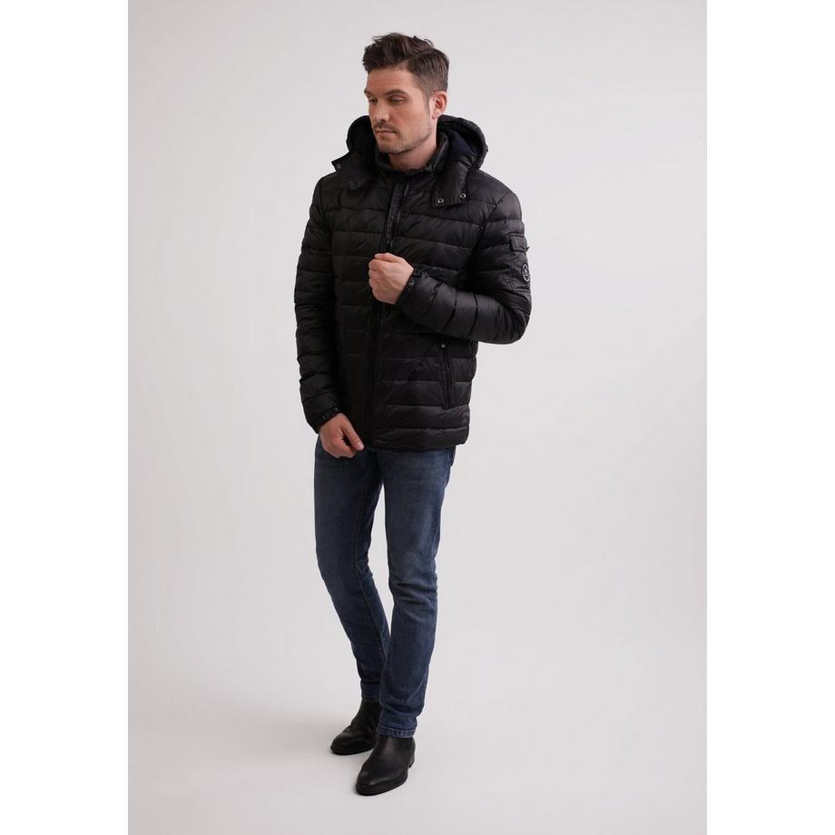 CASH-MERE.CH Daunenjacke mit Kapuze und Kaschmirfutter  