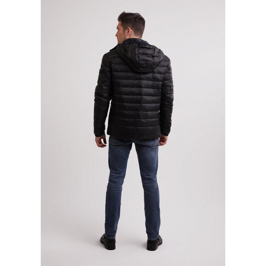 CASH-MERE.CH Daunenjacke mit Kapuze und Kaschmirfutter  