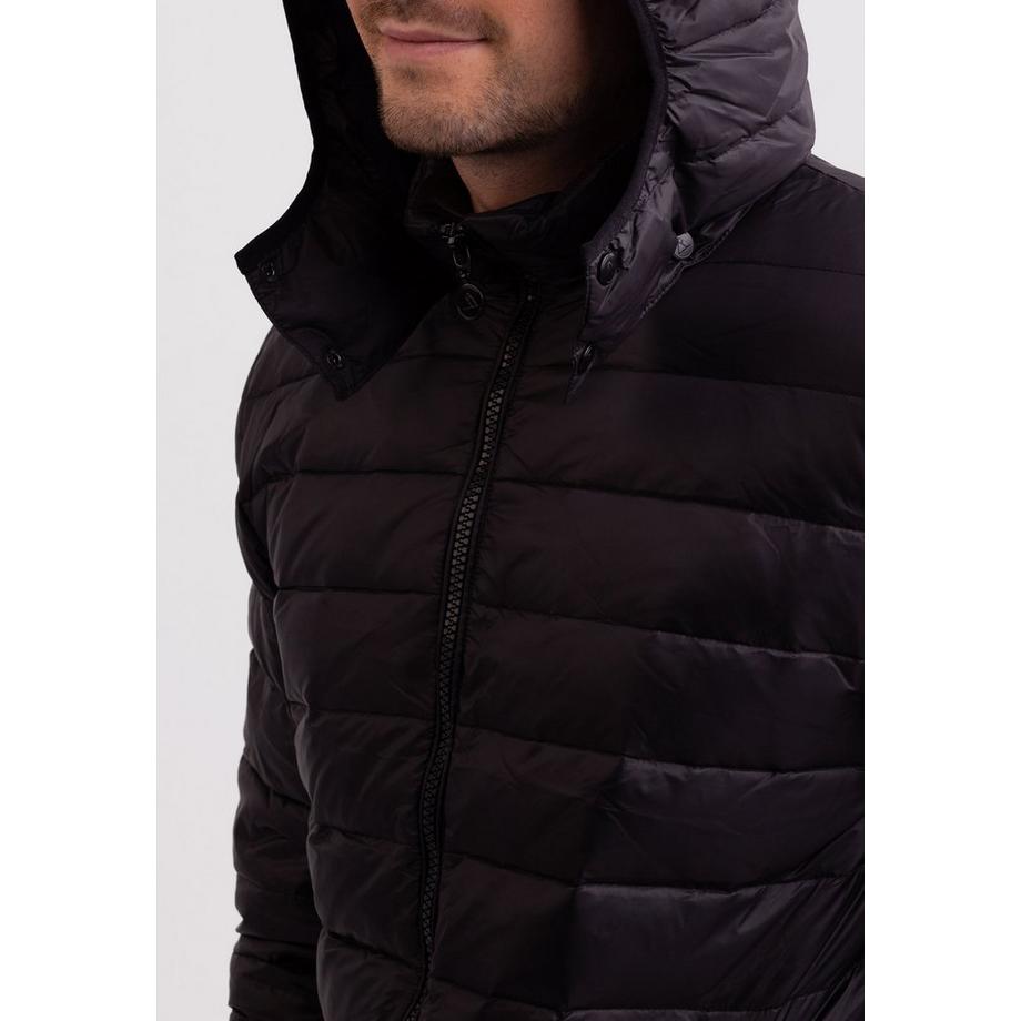 CASH-MERE.CH Daunenjacke mit Kapuze und Kaschmirfutter  