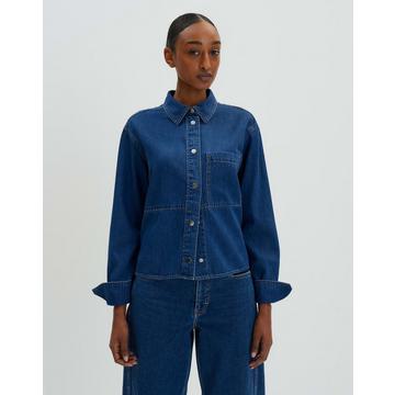 Blouse en jean Zapira coupe droite