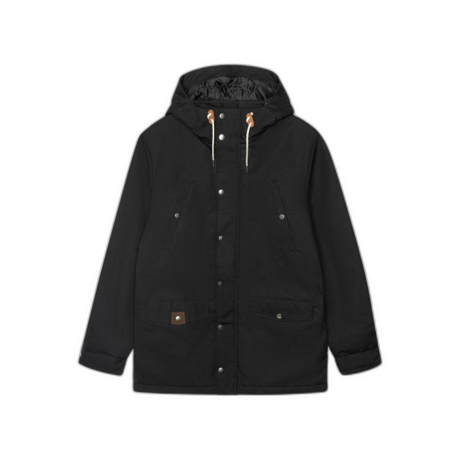 parka con bottoni a preione
