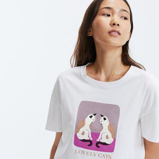 SO'HOME  Kurzpyjama mit Katzenprint 