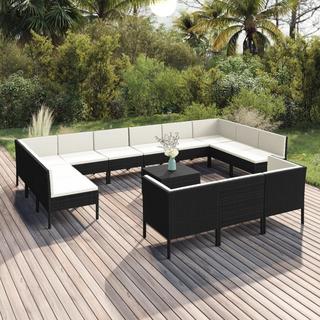 VidaXL Salon de jardin rotin synthétique  