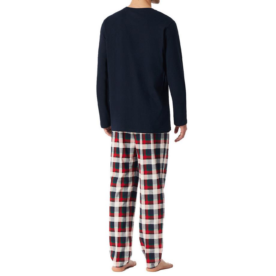 Schiesser Pigiama in cotone con maglia a maniche lunghe e pantaloni lunghi  