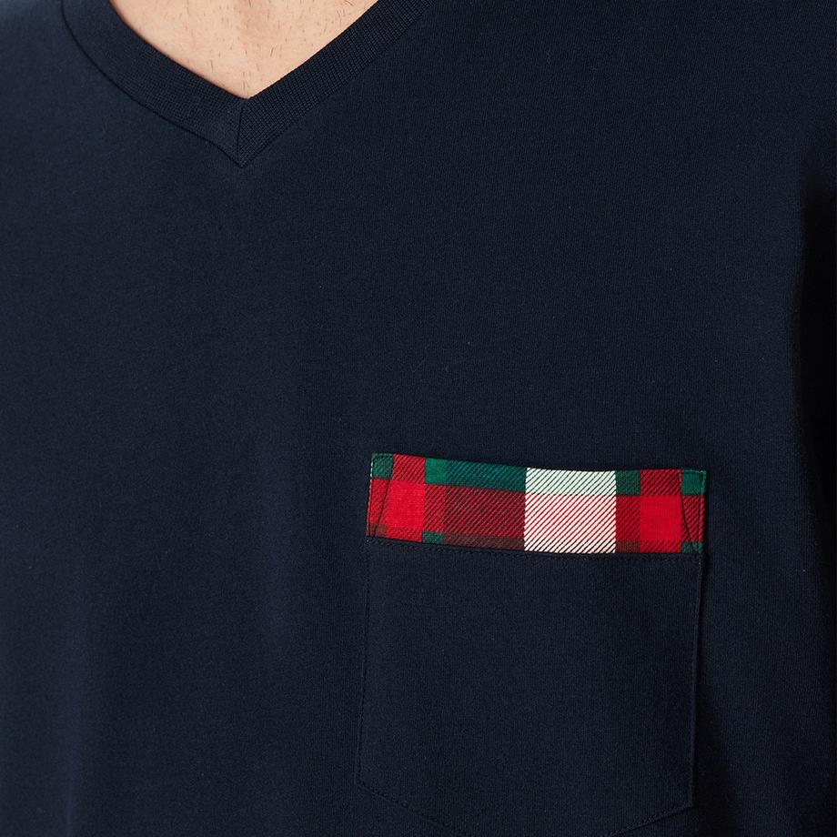 Schiesser Pigiama in cotone con maglia a maniche lunghe e pantaloni lunghi  