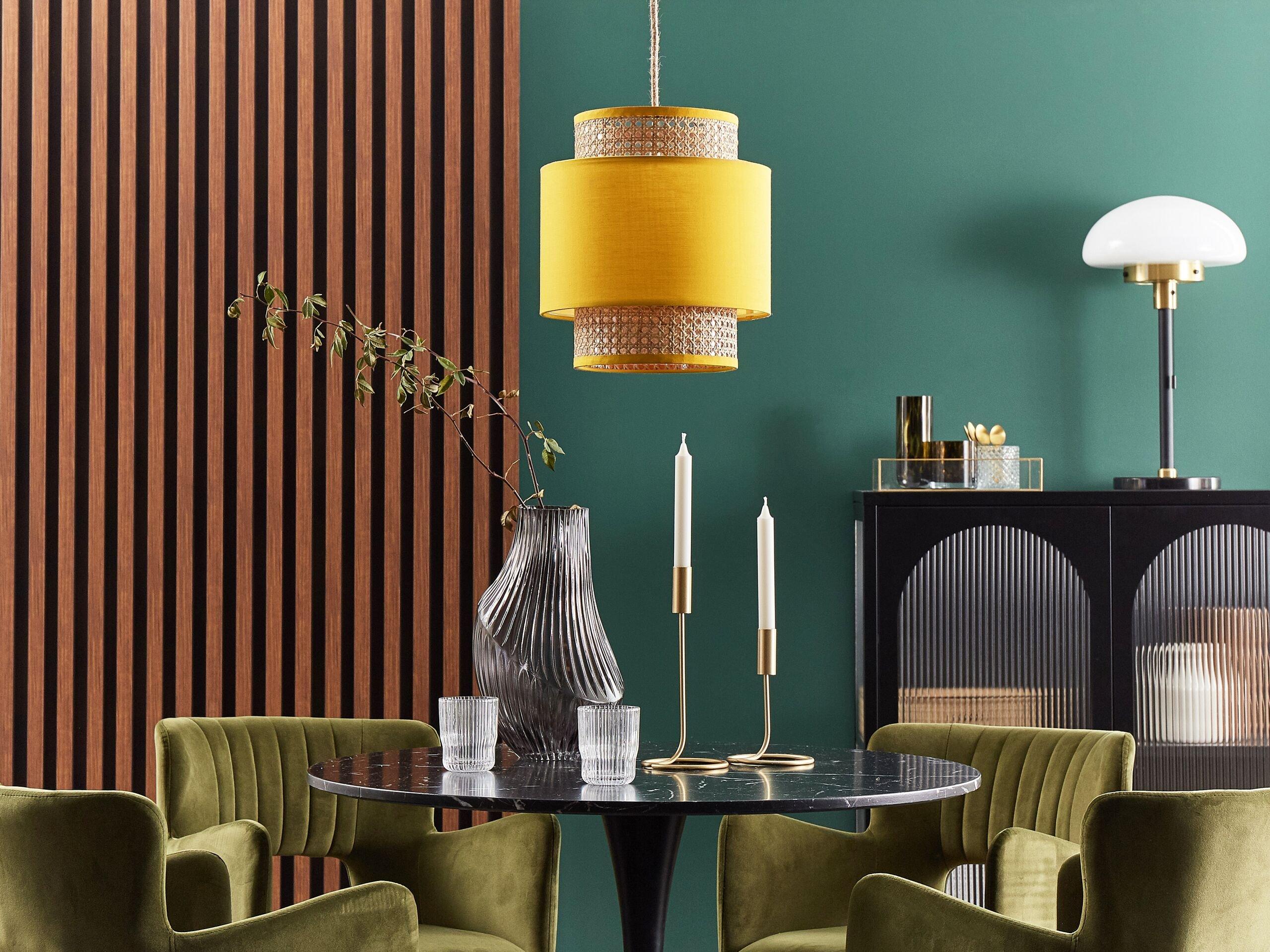 Beliani Lampe suspension en Polyester Moderne BOERI  