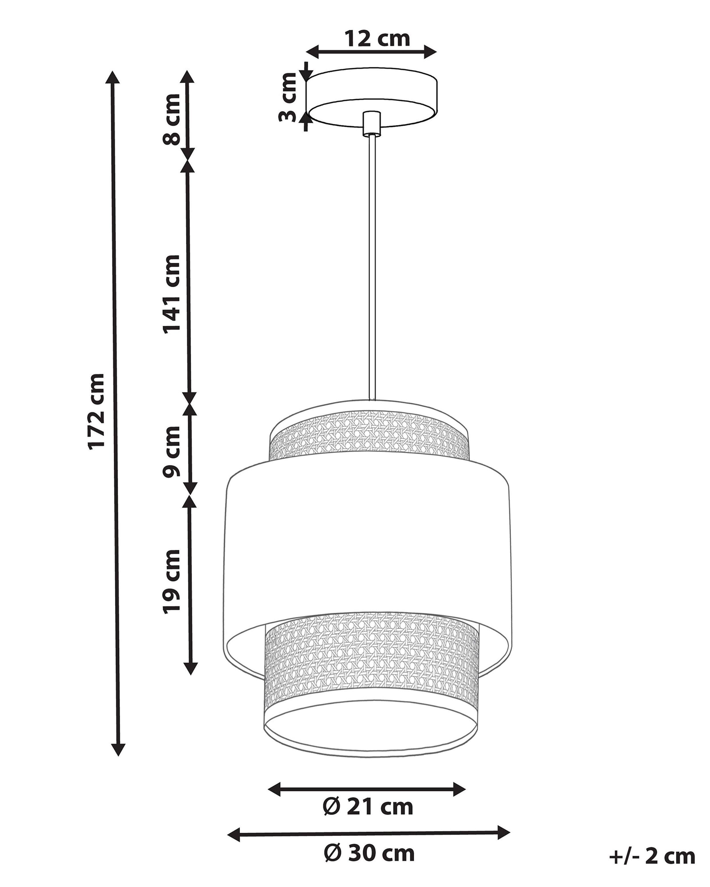 Beliani Lampe suspension en Polyester Moderne BOERI  