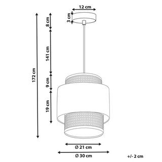 Beliani Lampe suspension en Polyester Moderne BOERI  