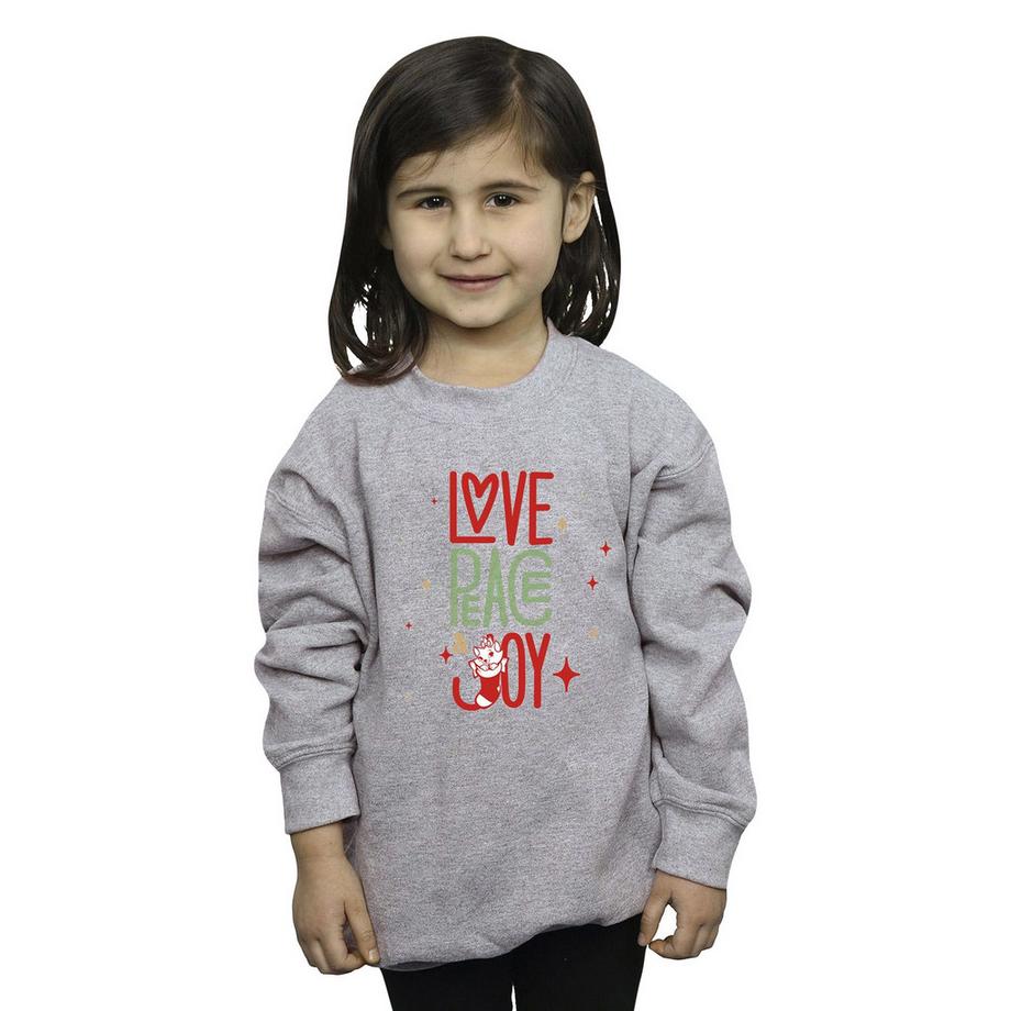 Disney  The Aristocats Love Peace Joy Sweatshirt 