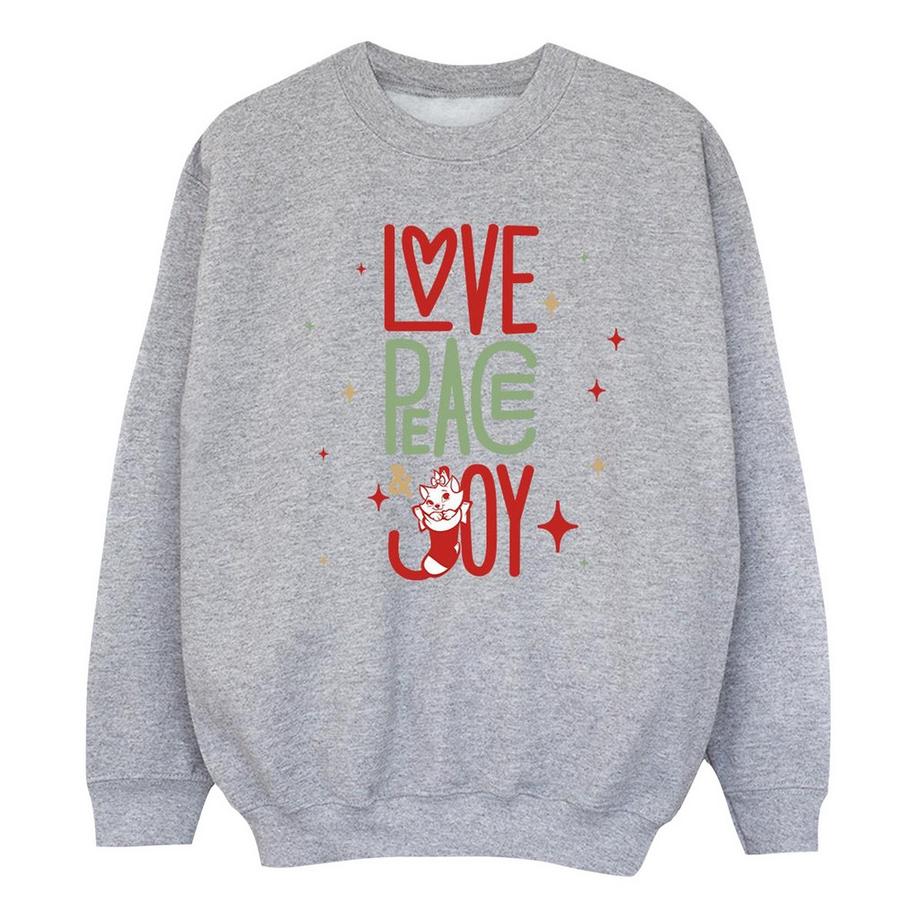 Disney  The Aristocats Love Peace Joy Sweatshirt 
