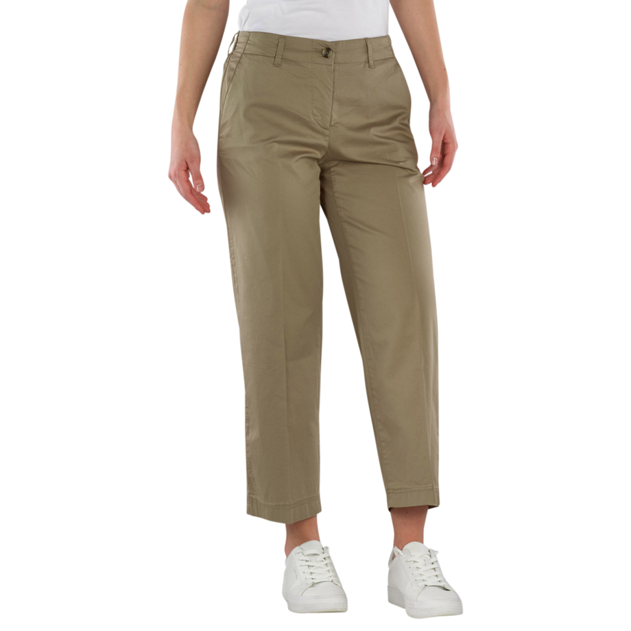 Maine S 5-Pocket Pants Wide Leg Cropped Stretch Cotton