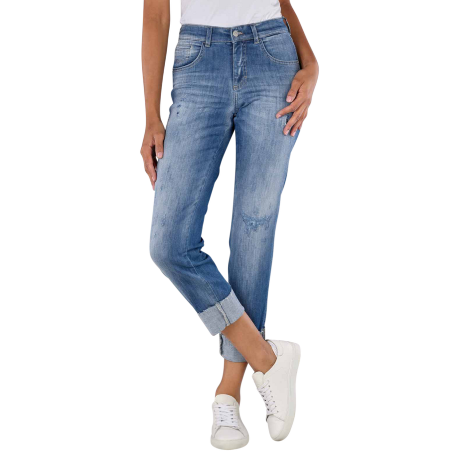 Darleen Jeans Straight Fit Crop Fringe