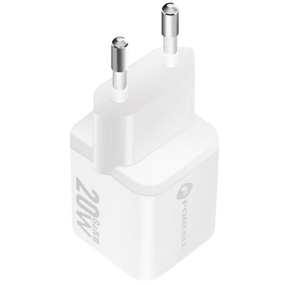 Forcell  Chargeur 20W GaN USB-C + USB Forcell 