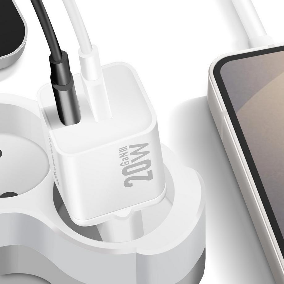 Forcell  Chargeur 20W GaN USB-C + USB Forcell 