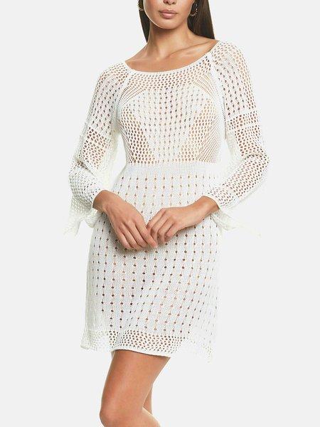 Selmark  Robe de plage manches trois-quarts crochet 