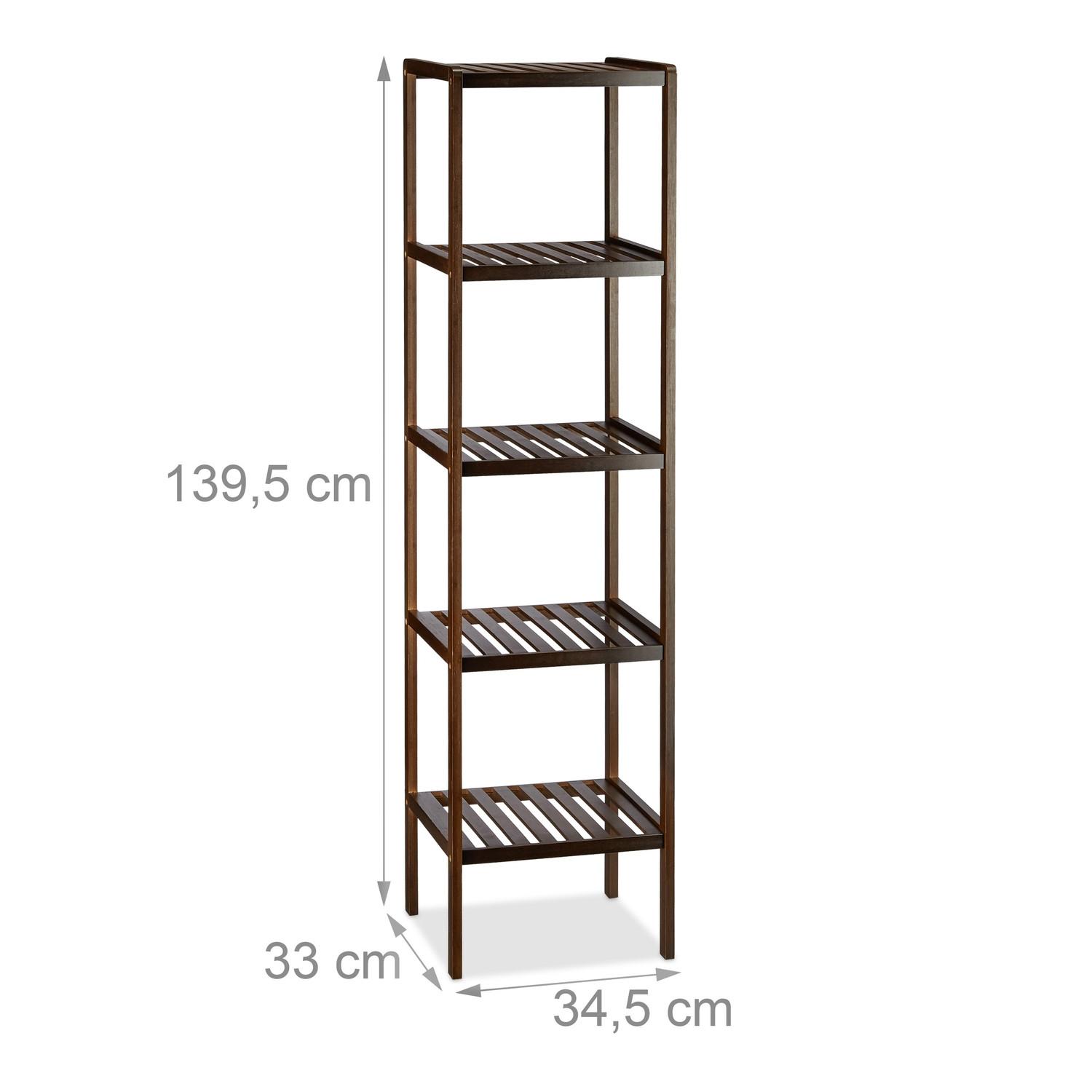 Northix Étagère de salle de bain en bambou  
