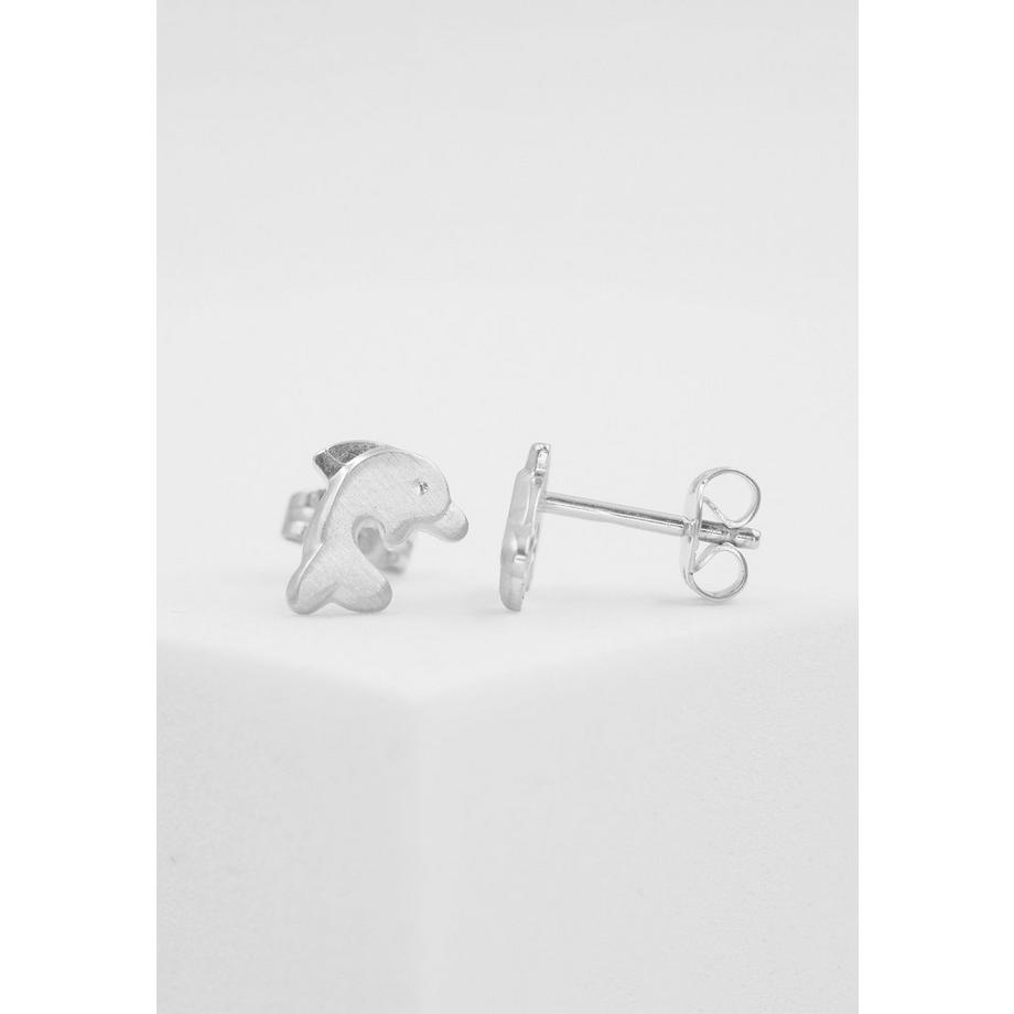 MUAU Schmuck  Ohrstecker Weissgold 750, 8mm 