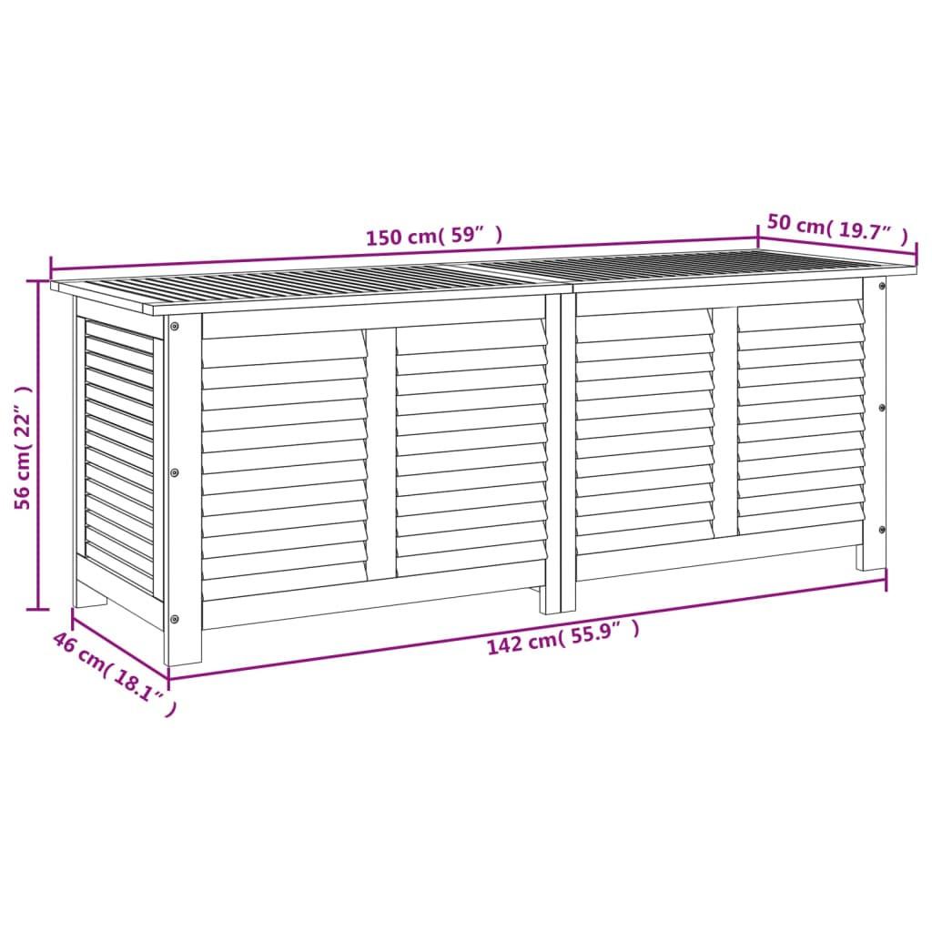 VidaXL Boîte de rangement de jardin bois  