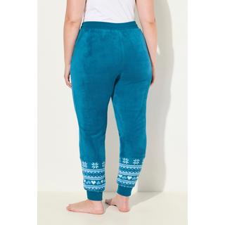 Ulla Popken  Pantalon d'intérieur en polaire, motif norvégien et taille élastique, matière recyclée 