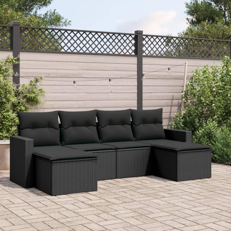 VidaXL set divano da giardino Polirattan  