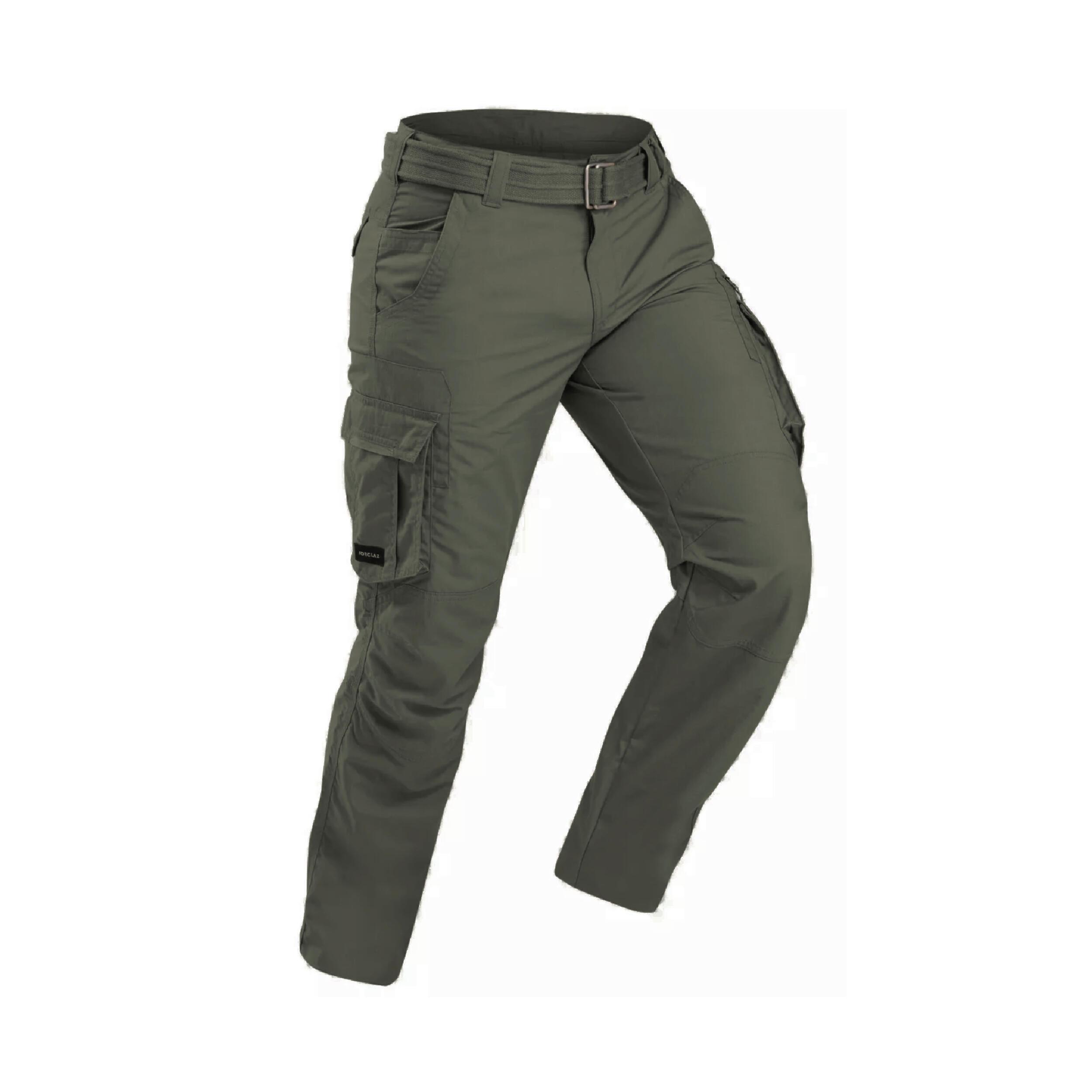 FORCLAZ  Pantaloni cargo uomo backpacking travel 100 cotone 