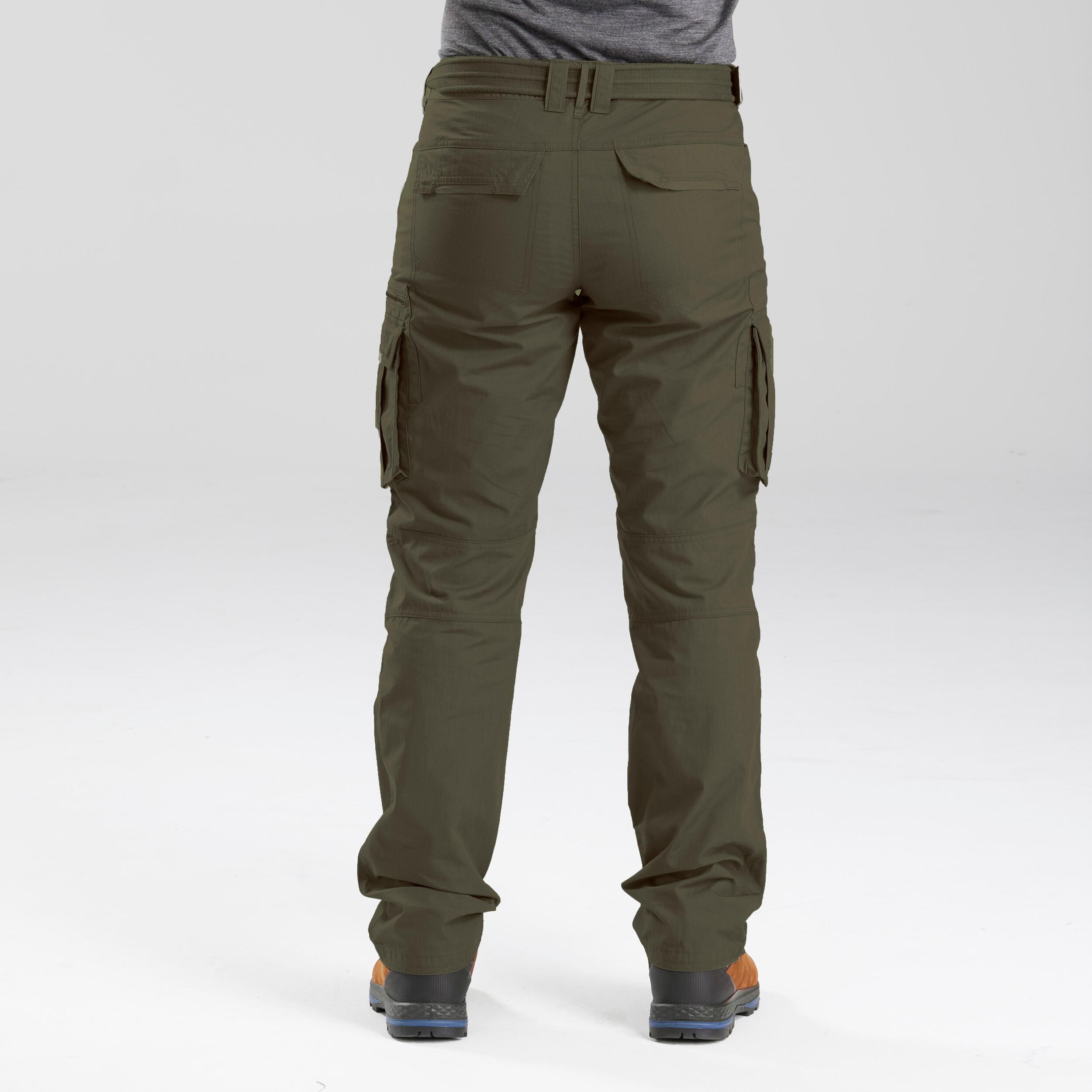FORCLAZ  Pantaloni cargo uomo backpacking travel 100 cotone 