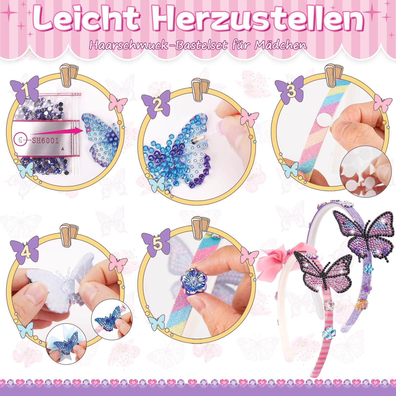 Activity-board  Diamantmalerei Kinder | Bastelset Kinder | Geburtstagsgeschenke Haarband 