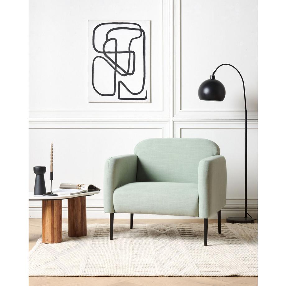 Beliani Sessel aus Leinen Retro STOUBY  