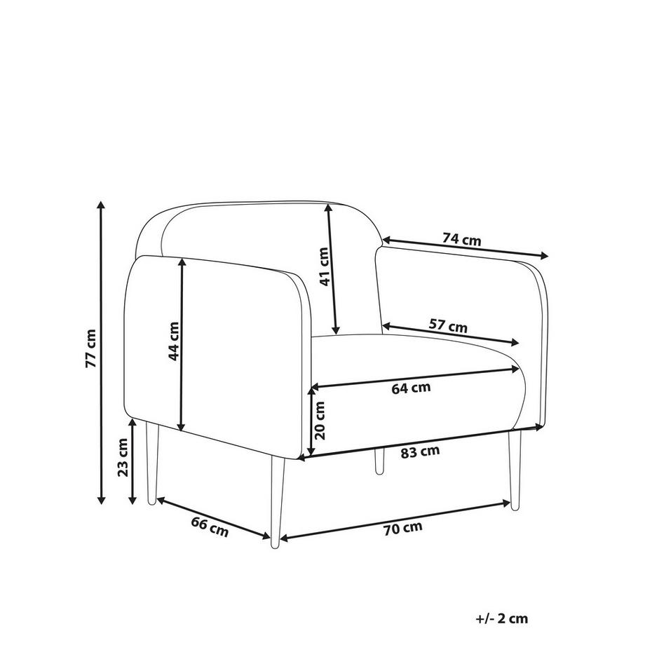 Beliani Sessel aus Leinen Retro STOUBY  