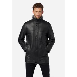 RICANO  Manteau en cuir pour homme Jemenez, manteau court avec doublure en fourrure amovible 