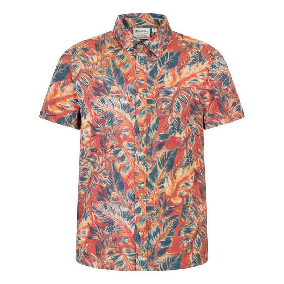 Chemise Manches Courtes Motiftyle Feuilles Tropicales