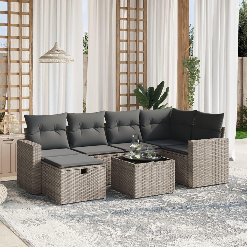 VidaXL set divano da giardino Polirattan  