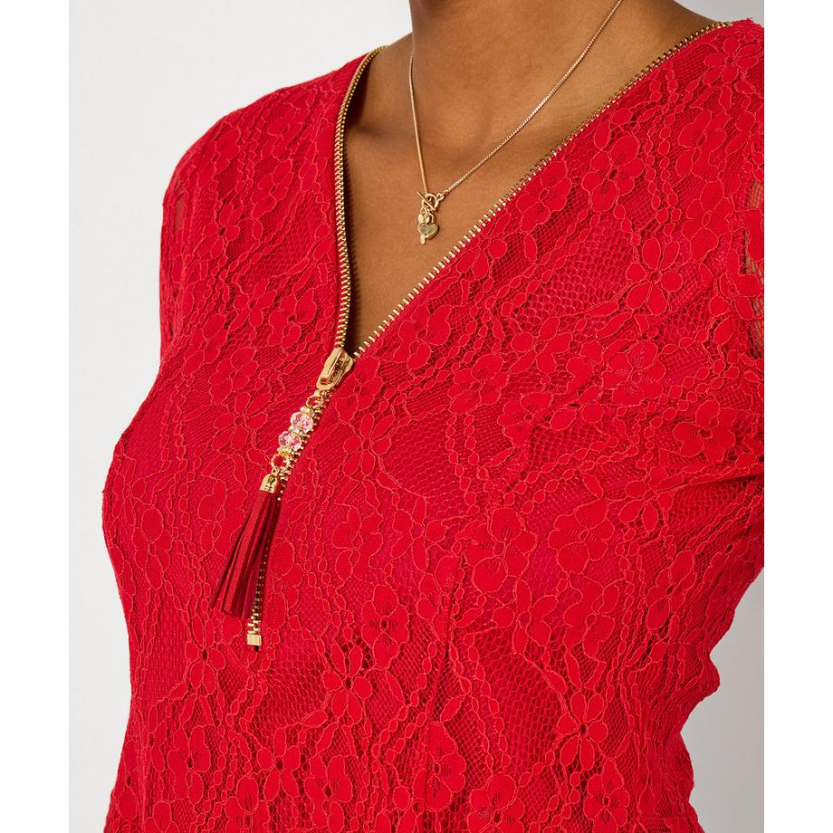 Joe Browns Stretch Spitzen Top mit Jerseyfutter  