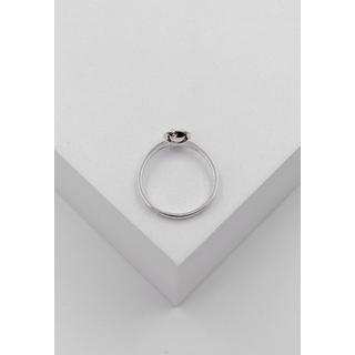 MUAU Schmuck  Bague en or blanc 750 diamant 0,096ct. rubis 0,26ct. 